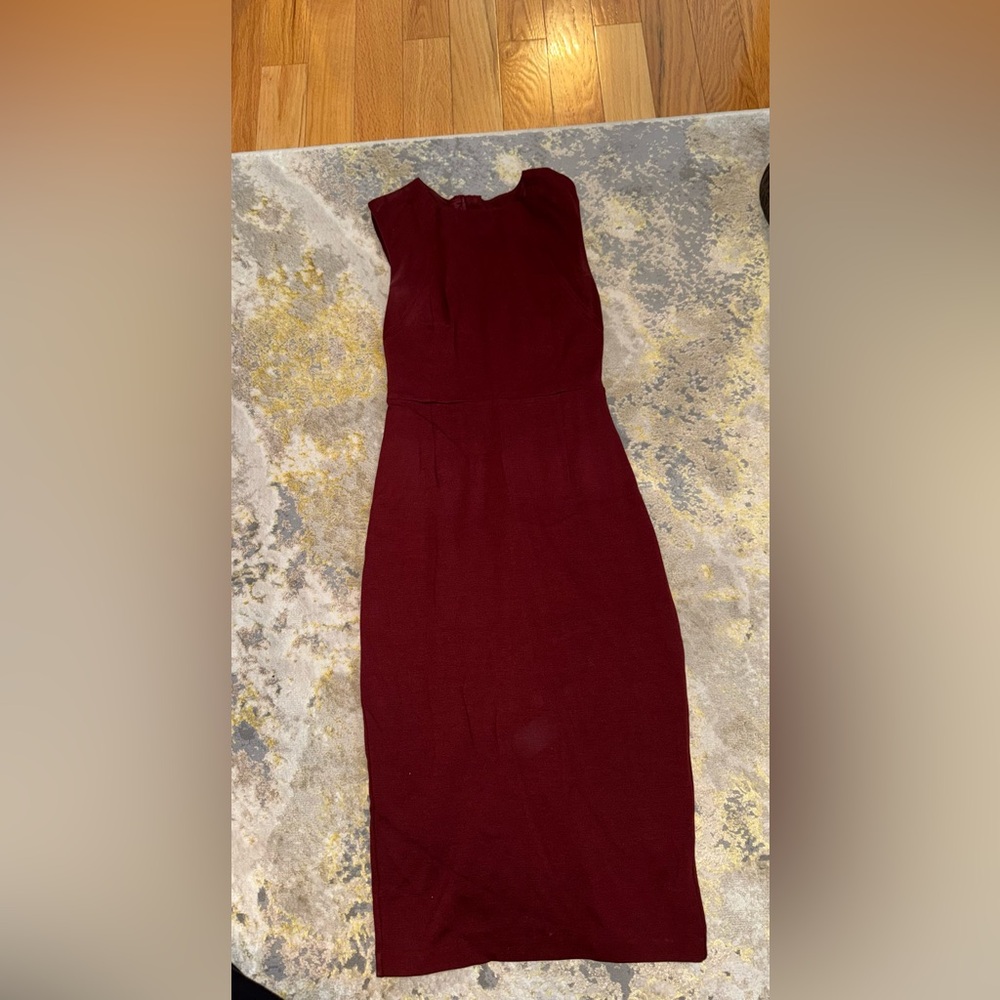 Express Deep Red Midi Dress